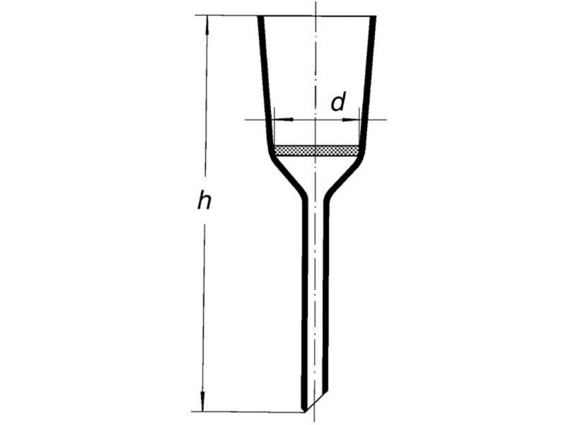 Frita Ø 120x306mm, 1000 ml póry S4/ P16, 34S